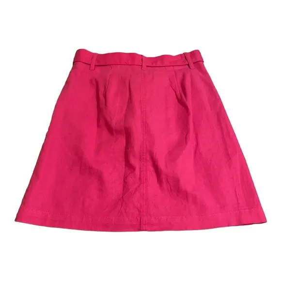 NWT J. Crew Tie Front Fucsia Utility Skirt