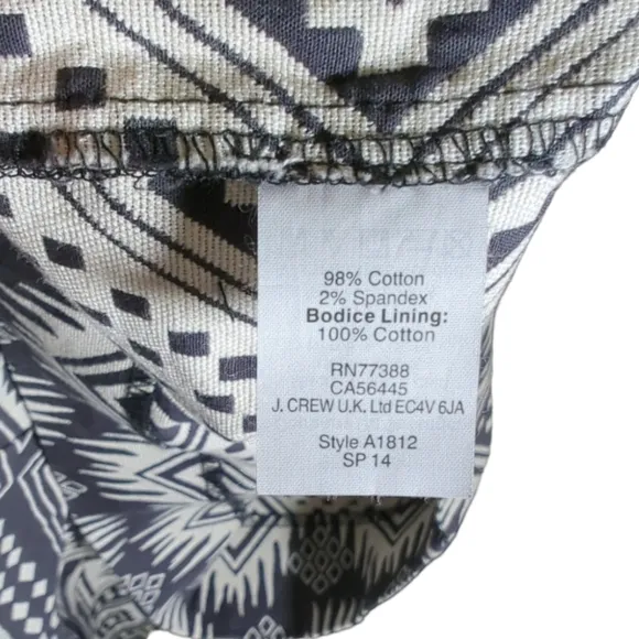 NWT J.Crew Diamond Ikat Sleeveless Dress Size 6