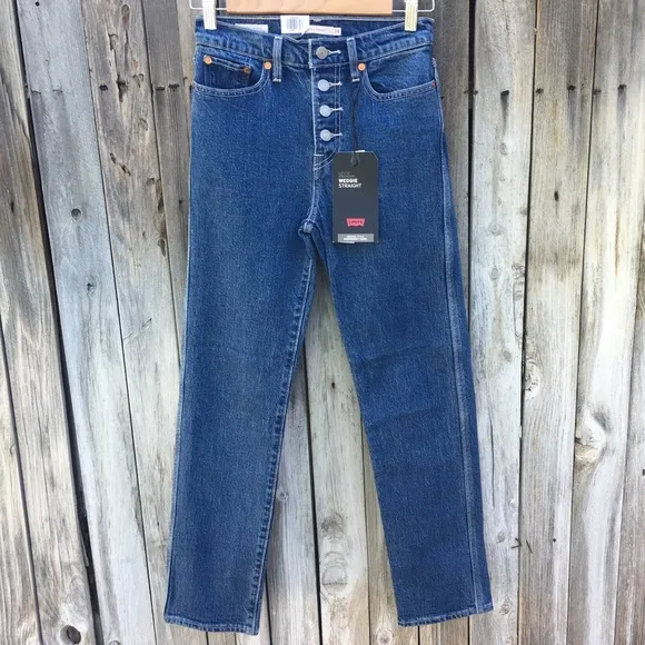 NWT Levi’s Wedgie Fit Straight Utility Jean Blue 24