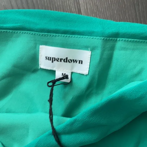 NWT Lynna Draped Mini Skirt in Greensuperdown