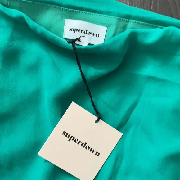 NWT Lynna Draped Mini Skirt in Greensuperdown
