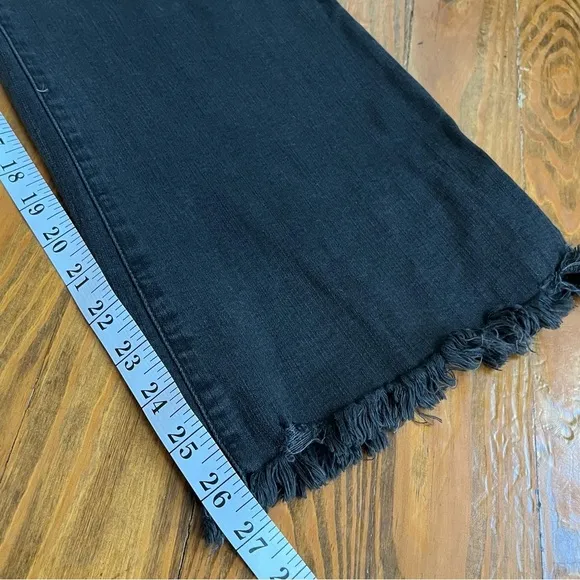 NWT Madewell Cali Demi-Boot Jeans in Berkeley Black Chewed-Hem Edition in 36