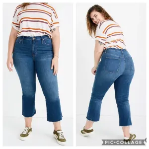 NWT Madewell Raw Hem Cali Demi-Boot Jeans