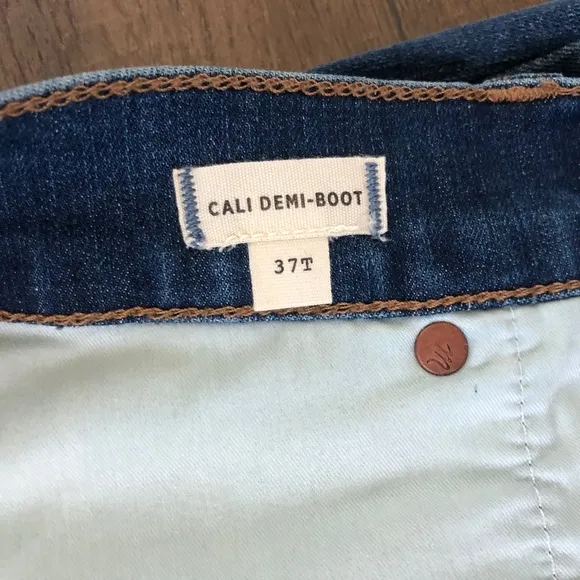NWT Madewell Tall Cali Demi Boot Jeans Preston Wash Raw Hem Size 37 US 24 L4299