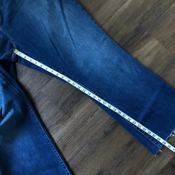 NWT Madewell Tall Cali Demi Boot Jeans Preston Wash Raw Hem Size 37 US 24 L4299