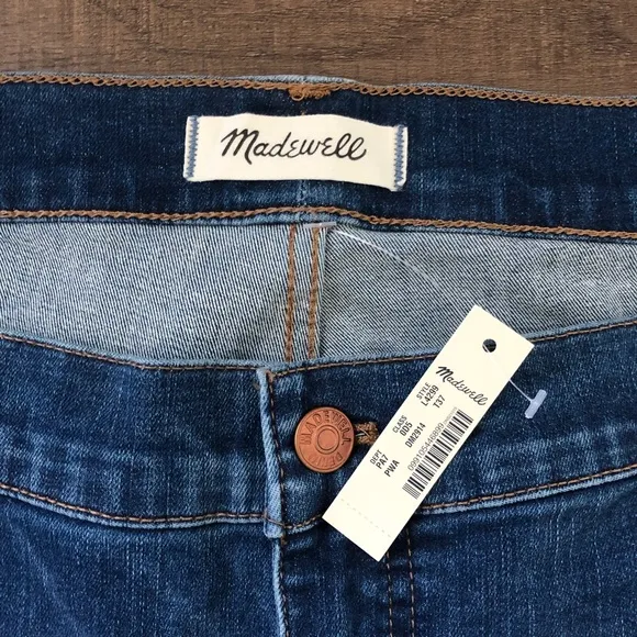 NWT Madewell Tall Cali Demi Boot Jeans Preston Wash Raw Hem Size 37 US 24 L4299