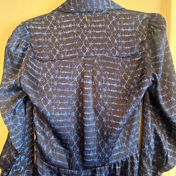 NWT MISA LA “Valentina” Long Sleeve Wrap Front Dress MSRP $467