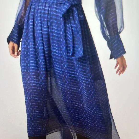 NWT MISA LA “Valentina” Long Sleeve Wrap Front Dress MSRP $467