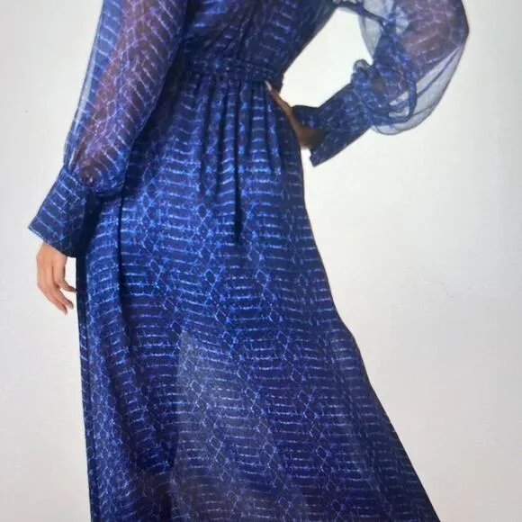 NWT MISA LA “Valentina” Long Sleeve Wrap Front Dress MSRP $467