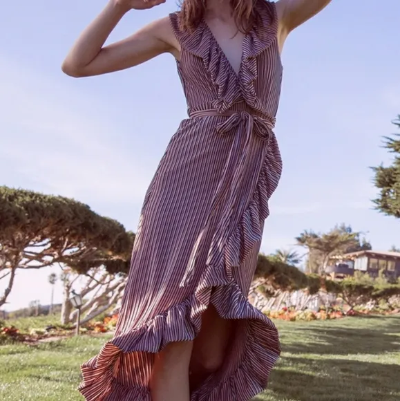 NWT MISA LOS ANGELES EVE DRESS - VELVET STRIPE