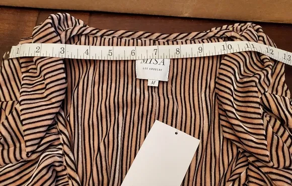 NWT MISA LOS ANGELES EVE DRESS - VELVET STRIPE