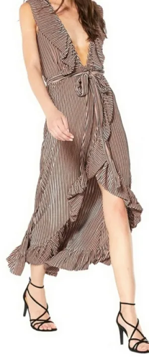NWT MISA LOS ANGELES EVE DRESS - VELVET STRIPE