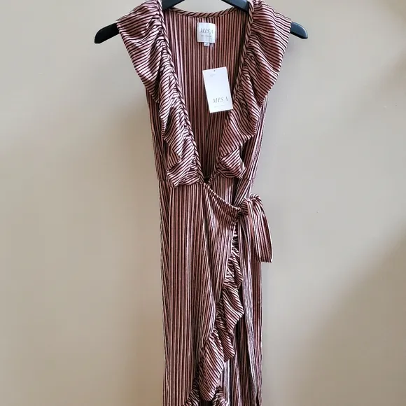 NWT MISA LOS ANGELES EVE DRESS - VELVET STRIPE