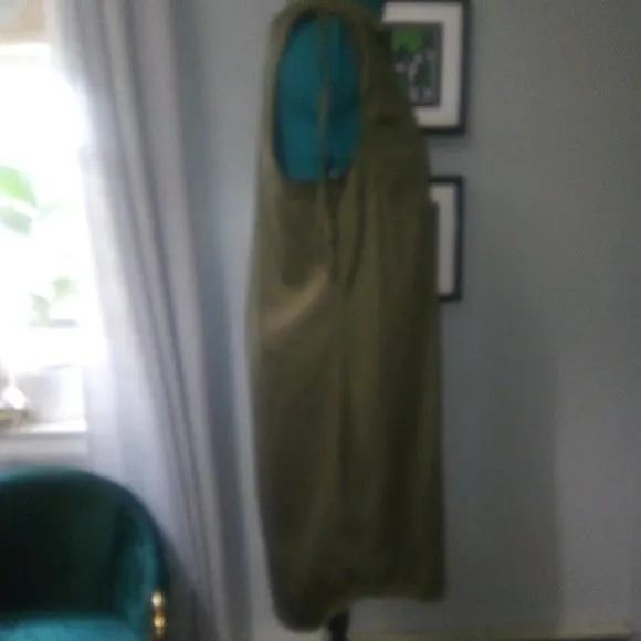 NWT Neiman Marcus Sleeveless Tencel Shirt Dress Sz 14
