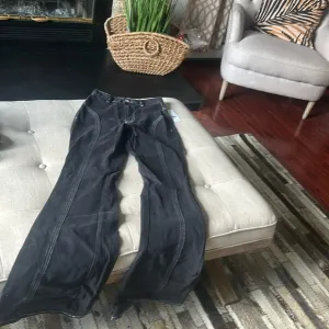 NWT PACSUN Black Reverse Stitched‎ High Rise Flare Jeans Size 23