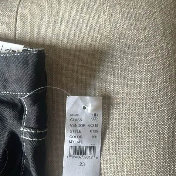 NWT PACSUN Black Reverse Stitched‎ High Rise Flare Jeans Size 23