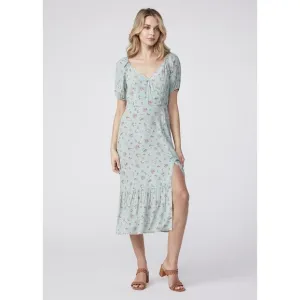 Nwt Paige Gjelina Dress Mint Multicolor Floral Cottagecore Midi Dress Size Large