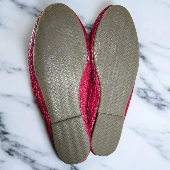 NWT PATRICIA GREEN ( 7 ) Pink Ballerina Flat Raffie Rare Vintage