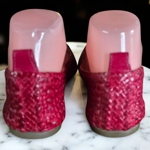 NWT PATRICIA GREEN ( 7 ) Pink Ballerina Flat Raffie Rare Vintage
