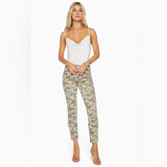 NWT Ramy Brook Printed Cara High Rise Skinny in Campt Sz 27