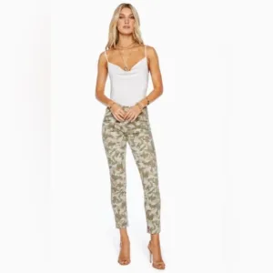 NWT Ramy Brook Printed Cara High Rise Skinny in Campt Sz 27