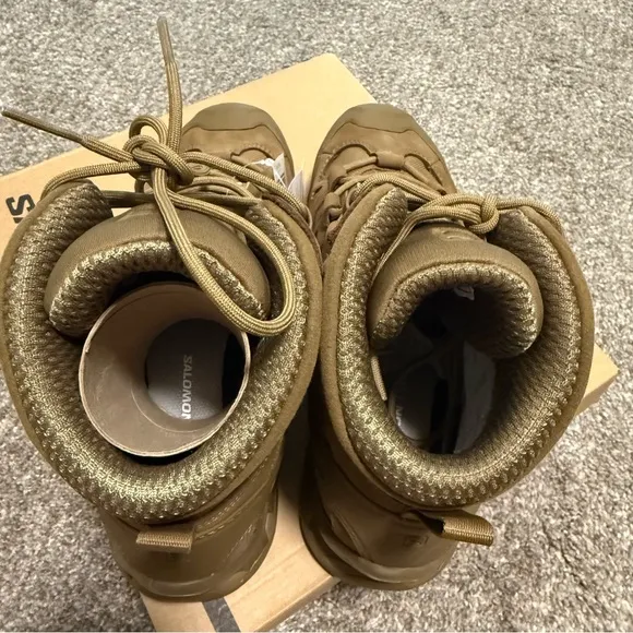 NWT Salomon Mission Quest 4D Gore-Tex Forces2 Coyote Brown Hiking Boots Men 8