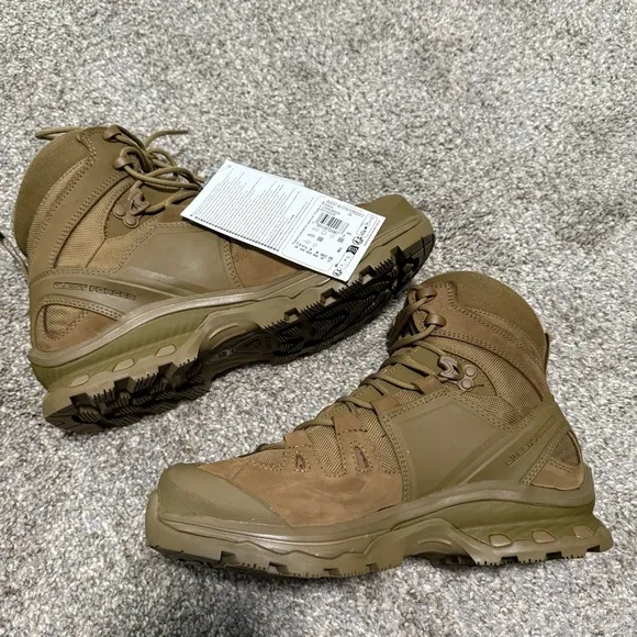 NWT Salomon Mission Quest 4D Gore-Tex Forces2 Coyote Brown Hiking Boots Men 8