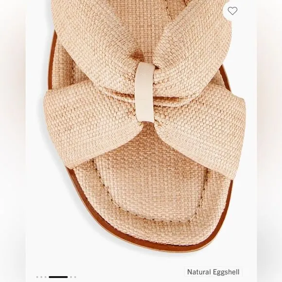 NWT Schutz Natural Woven Flat Sandals