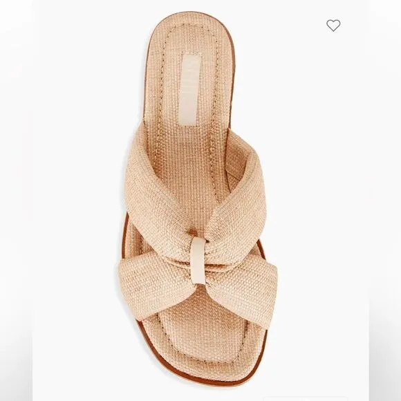 NWT Schutz Natural Woven Flat Sandals