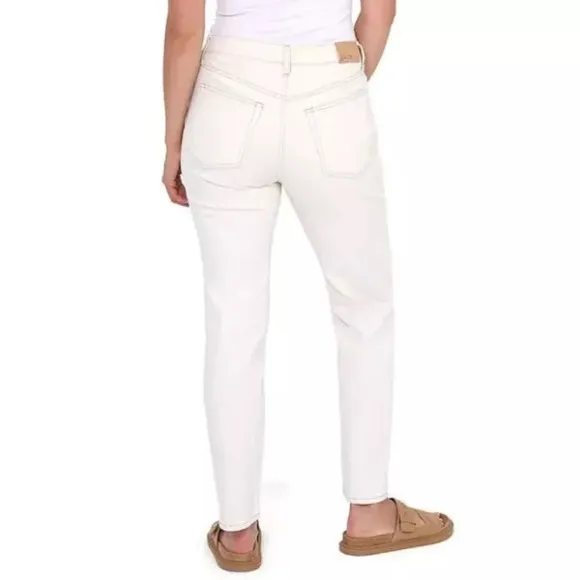 NWT Seven 7 Ladies High Rise Slim Straight Jean Size in Bone Color