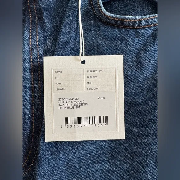 NWT! Toteme Tapered Leg Denim