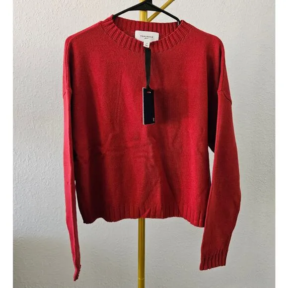 NWT TUCKERNUCK POMANDER PLACE Red Knit Milly Crewneck Sweater Sz M