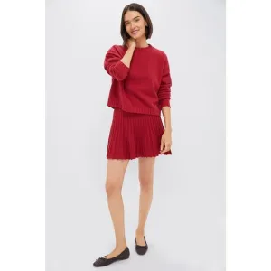 NWT TUCKERNUCK POMANDER PLACE Red Knit Milly Crewneck Sweater Sz M