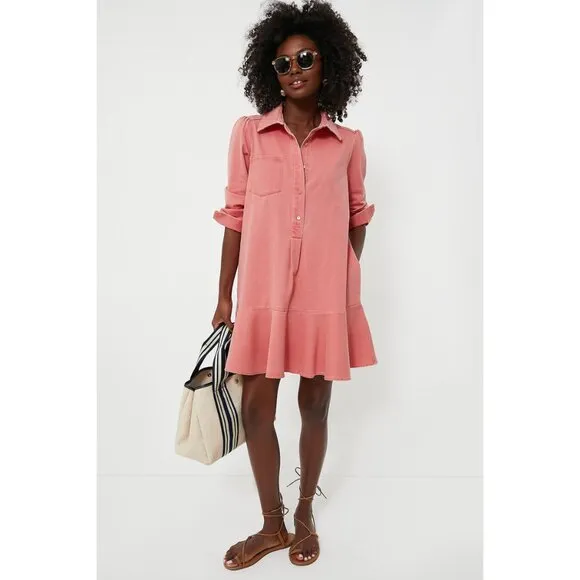 NWT Tuckernuck x Nantucket Reds Stretch Twill Callahan Shirt Dress, Size XXL
