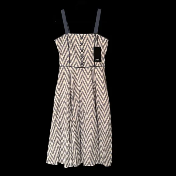 NWT WHBM Corset Flare Midi Dress
