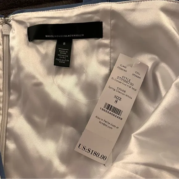 NWT WHBM Corset Flare Midi Dress