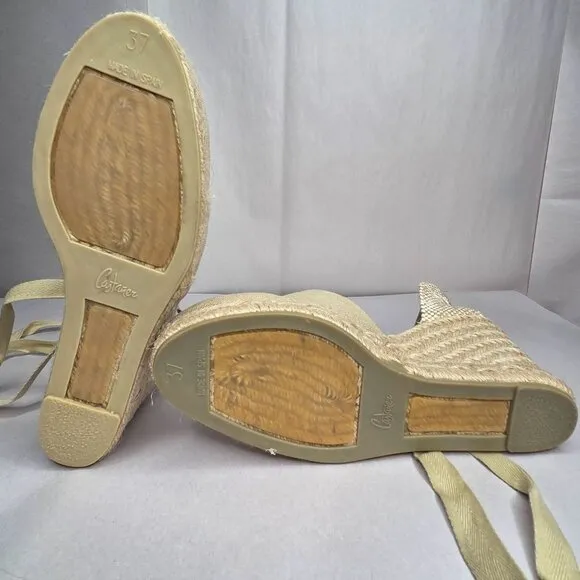 NWT Women's Castaner Carina Espadrille Wedge Wrap Sandals