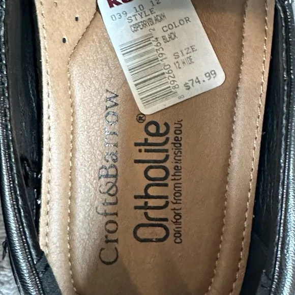 ✨NWT✨Croft &amp; Barrow® Perry Men's Ortholite Bicycle-Toe Dress Shoes Size 12W