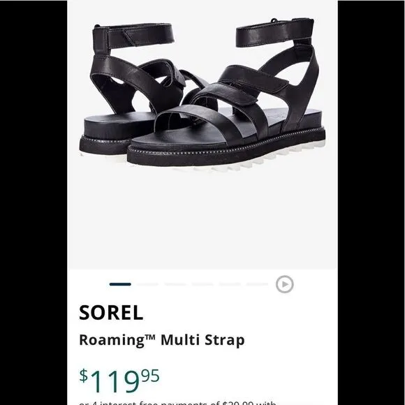 Nwt Sorel roaming multi strap leather sandals