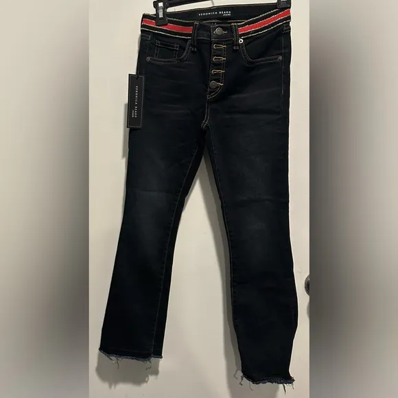 Nwt:Veronica Beard Jeans Carolyn 10” Baby Boot Crop Jeans