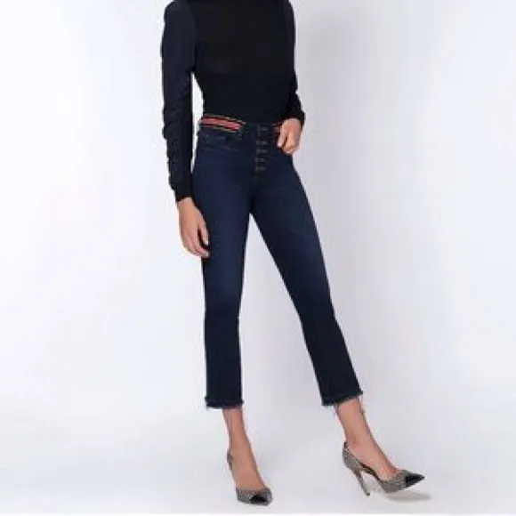 Nwt:Veronica Beard Jeans Carolyn 10” Baby Boot Crop Jeans
