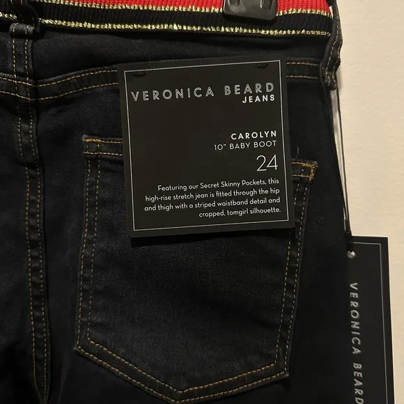 Nwt:Veronica Beard Jeans Carolyn 10” Baby Boot Crop Jeans