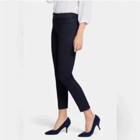 NYDJ Alina Skinny Ankle Jeans Dark Wash Size 12P