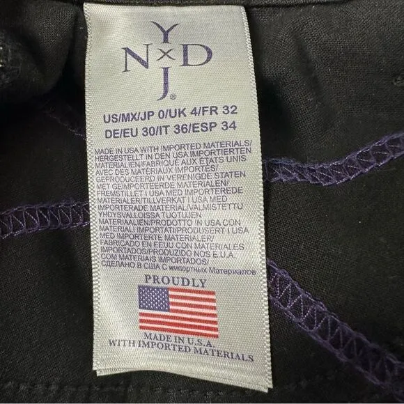 NYDJ Alina Skinny Black Leggings Sz 0 Super Sculpting Denim NWT