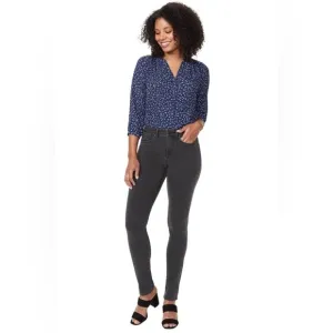 NYDJ Size 6 Alina Legging Jeans in Flosom Black Gray Wash NEW