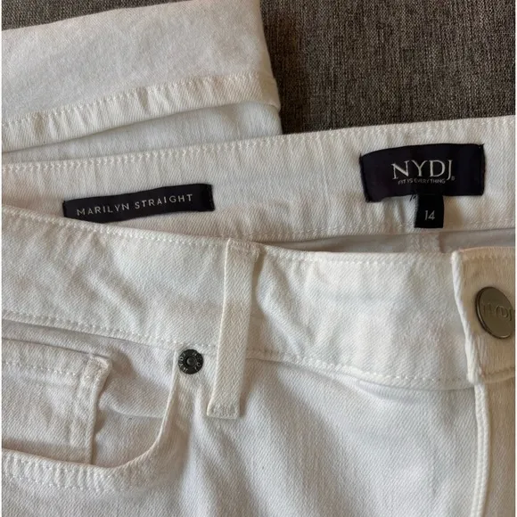 NYDJ Women's Marilyn Straight Crop Cuff Slimming Jeans,  Size 14