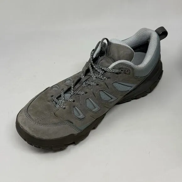 Oboz Sawtooth X Low Trail Hiking Shoes Womens 10 Gray Suede Mesh Sneakers