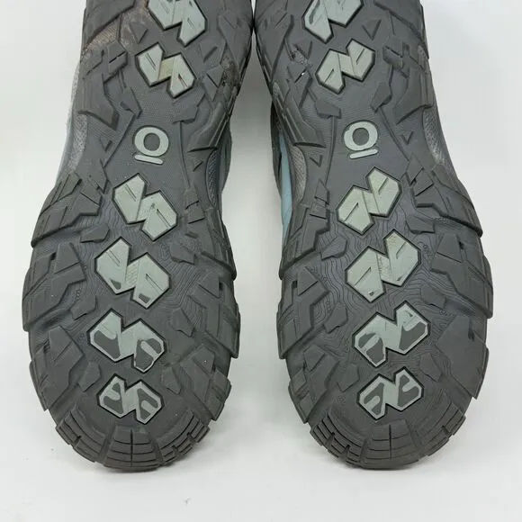 Oboz Sawtooth X Low Trail Hiking Shoes Womens 10 Gray Suede Mesh Sneakers