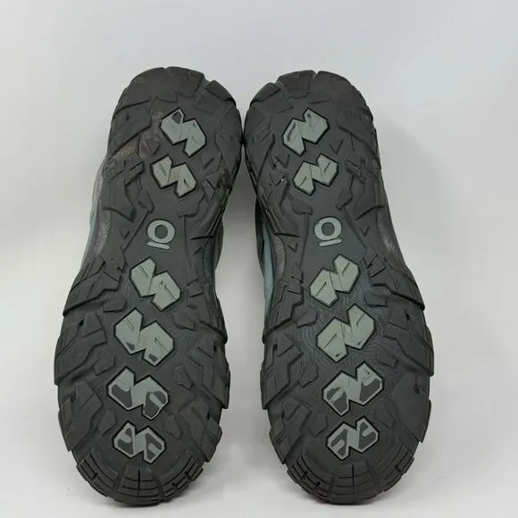 Oboz Sawtooth X Low Trail Hiking Shoes Womens 10 Gray Suede Mesh Sneakers