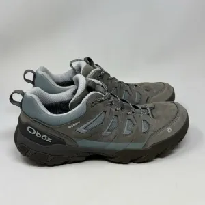 Oboz Sawtooth X Low Trail Hiking Shoes Womens 10 Gray Suede Mesh Sneakers